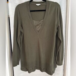 J. Jill Olive V-Neck Sweater
